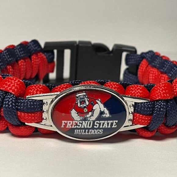 Fresno State Bulldogs NCAA Paracord Bracelet NEW - Picture 1 of 2